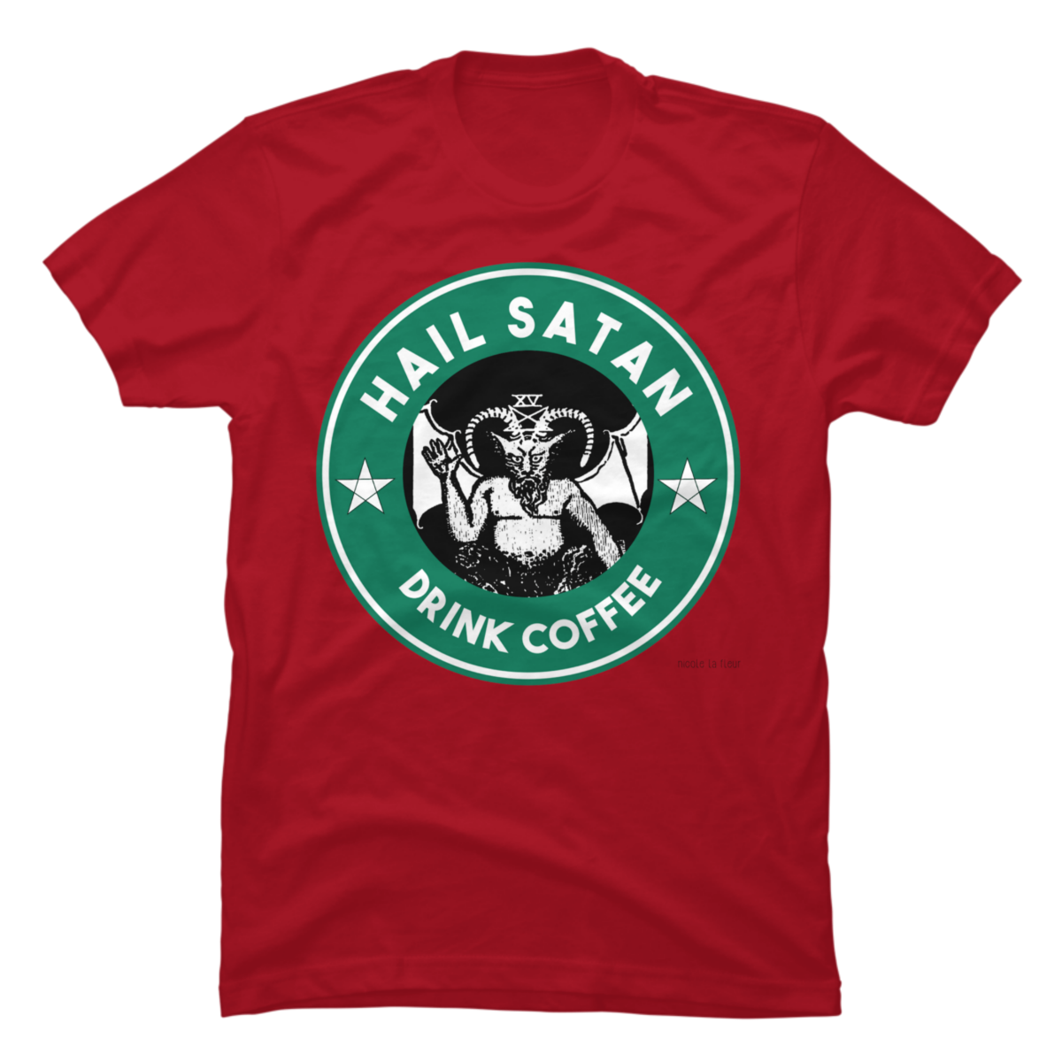 hail satan drink coffee shirt hail satan drink coffee shirt